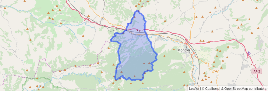 Mapa de ubicacion de Vimbodí i Poblet.