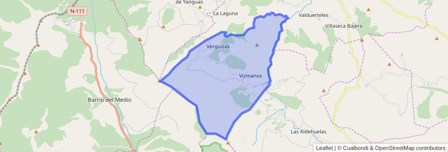 Mapa de ubicacion de Vizmanos.