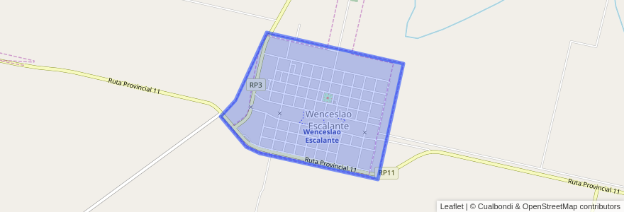 Mapa de ubicacion de Wenceslao Escalante.