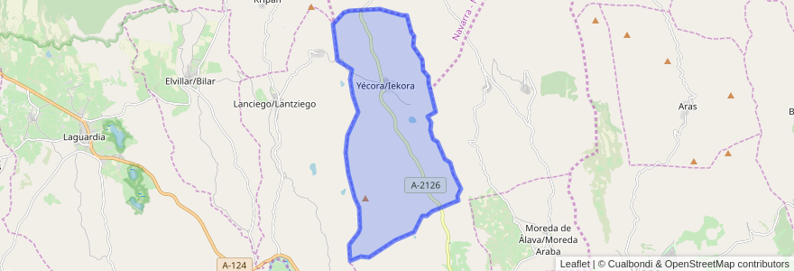 Mapa de ubicacion de Yécora/Iekora.