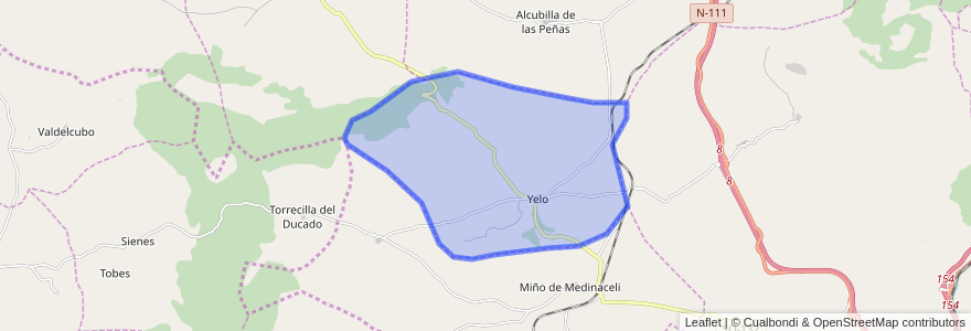 Mapa de ubicacion de Yelo.