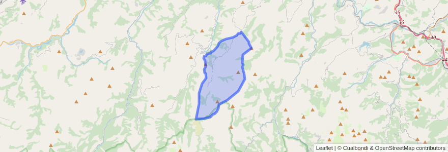 Mapa de ubicacion de Yernes y Tameza.