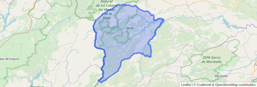 Mapa de ubicacion de Yeste.