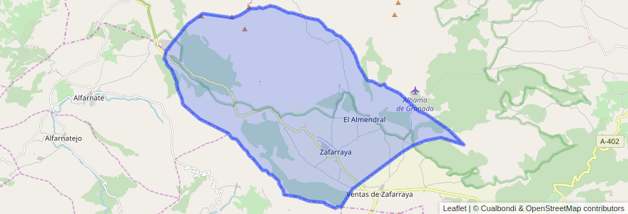 Mapa de ubicacion de Zafarraya.