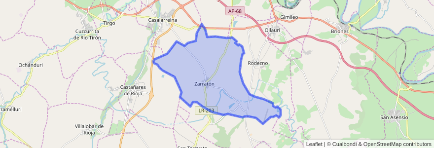 Mapa de ubicacion de Zarratón.