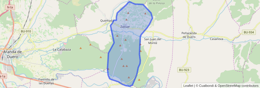 Mapa de ubicacion de Zazuar.