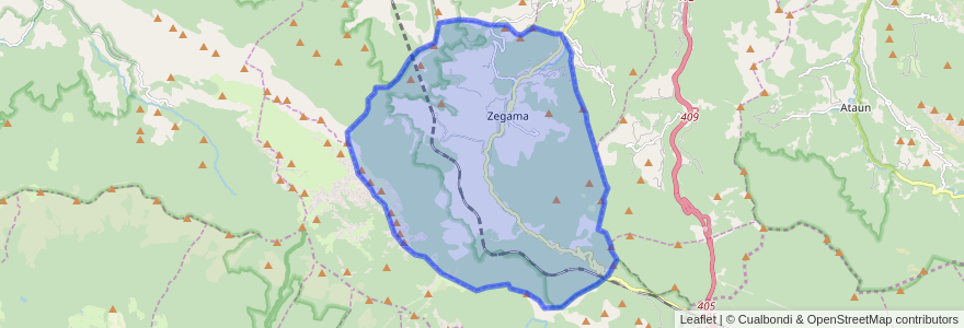 Mapa de ubicacion de Zegama.