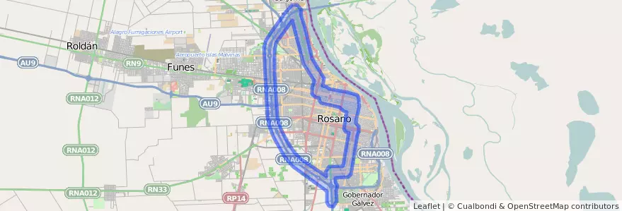 پوشش حمل و نقل عمومی خط Serodino در ظرف تسبیح.