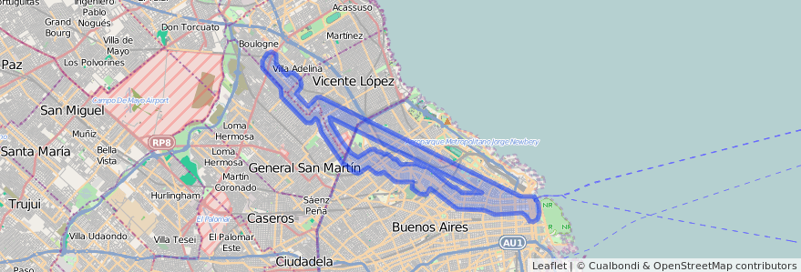 پوشش حمل و نقل عمومی خط 140 در ظرف آرژانتین.