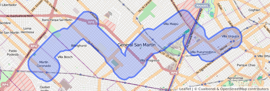 线路的公共交通覆盖 175 在 布宜诺斯艾利斯省.