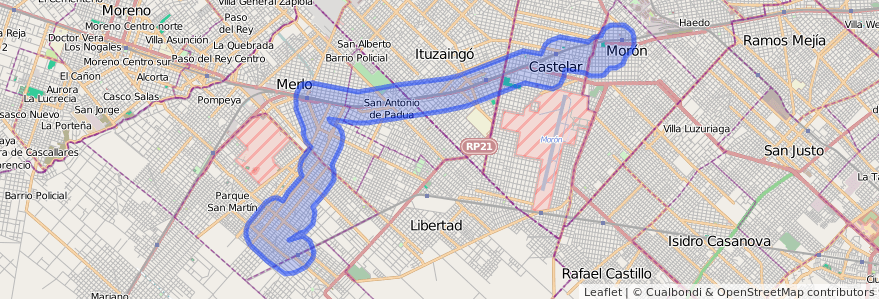 Liputan pengangkutan awam talian 392 dalam Buenos Aires.