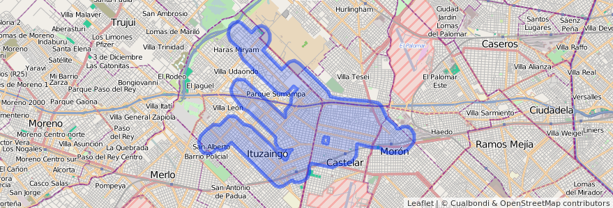 Liputan pengangkutan awam talian 441 dalam Buenos Aires.