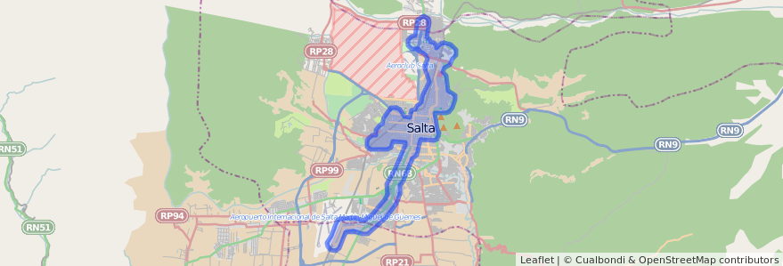 Öffentliche Verkehrsmittel der Strecke Corredor 5 im Salta.