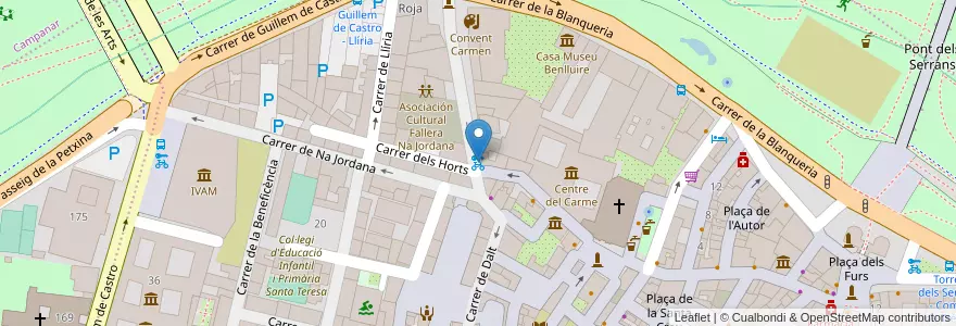 Mapa de ubicacion de 002 Salvador Giner - Museu en إسبانيا, منطقة بلنسية, فالنسيا, Comarca De València, فالنسيا.