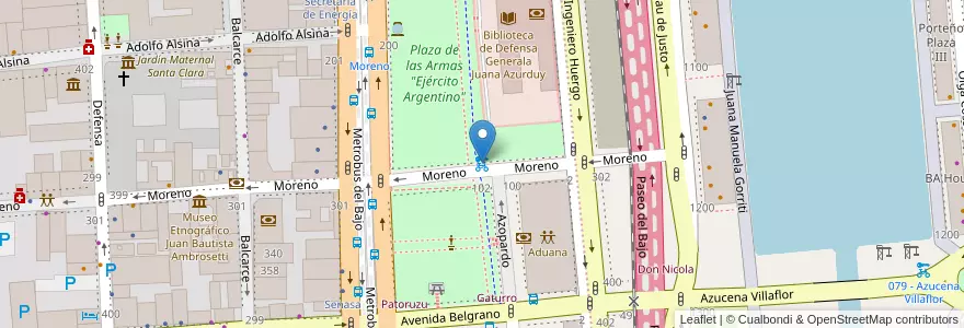 Mapa de ubicacion de 003 - Aduana en アルゼンチン, Ciudad Autónoma De Buenos Aires, Comuna 1, ブエノスアイレス.