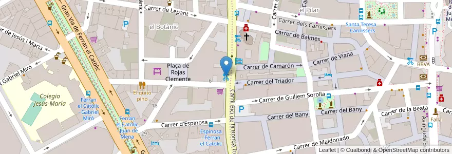 Mapa de ubicacion de 006 Guillem de Castro - Sant Pere Pasqual en Spanje, Valencia, Valencia, Comarca De València, Valencia.