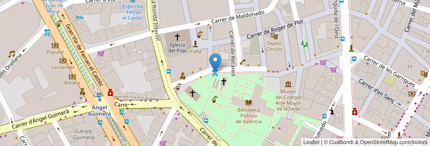 Mapa de ubicacion de 010 Hospital - Forn de l'Hospital en Espanha, Comunidade Valenciana, València / Valencia, Comarca De València, València.