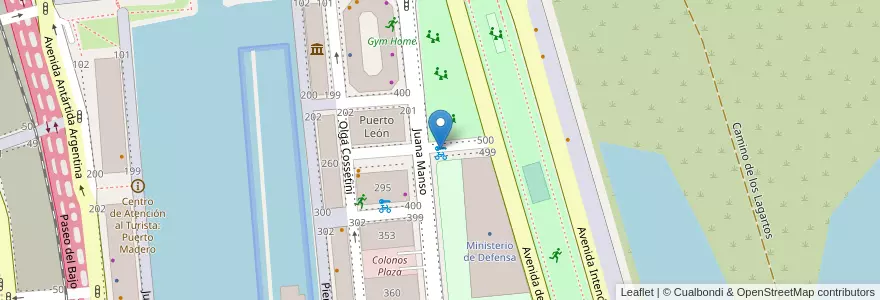 Mapa de ubicacion de 015 - Juana Manso II en Argentine, Ciudad Autónoma De Buenos Aires, Comuna 1, Buenos Aires.