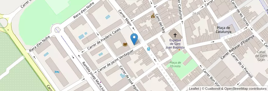 Mapa de ubicacion de 016 Centre Mercè Rodoreda en 스페인, Catalunya, Barcelona, Baix Llobregat, Sant Joan Despí.