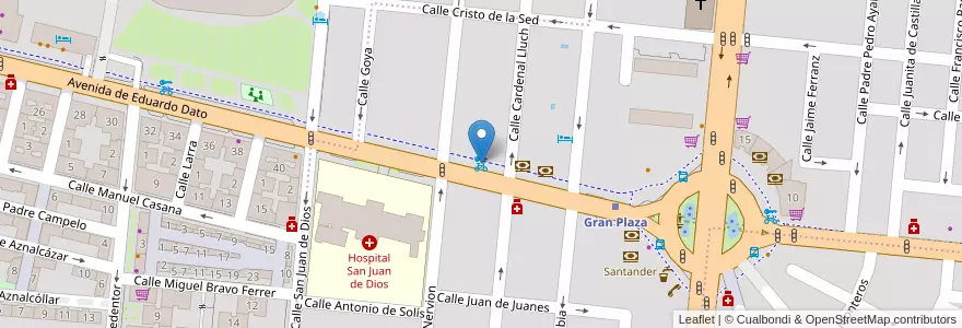 Mapa de ubicacion de 018 Avenida Eduardo Dato en Spain, Andalusia, Sevilla, Seville.