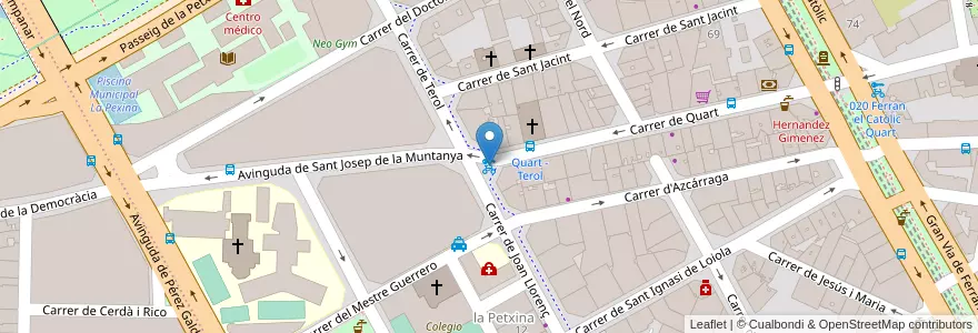 Mapa de ubicacion de 019 Joan Llorenç - Quart en Spagna, Comunitat Valenciana, Valencia, Comarca De València, Valencia.