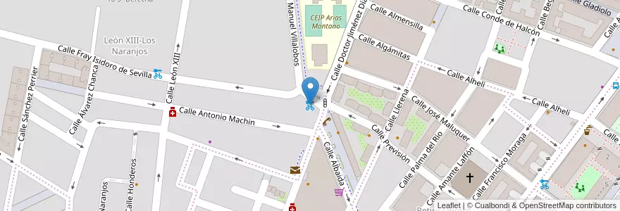 Mapa de ubicacion de 025 Avenida de la Cruz Roja en Spain, Andalusia, Sevilla, Seville.
