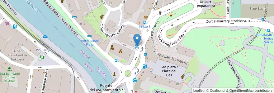 Mapa de ubicacion de 03-AYUNTAMIENTO en Spanje, Baskenland, Biskaje, Bilboaldea, Bilbao.
