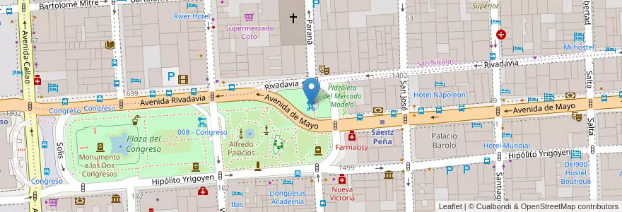 Mapa de ubicacion de 039 - Congreso II en Argentine, Ciudad Autónoma De Buenos Aires, Comuna 1, Buenos Aires.
