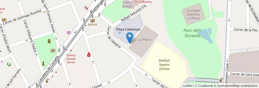Mapa de ubicacion de 052 CEM La Plana en Espagne, Catalogne, Barcelone, Bas-Llobrégat, Esplugues De Llobregat.