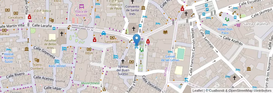 Mapa de ubicacion de 057 Plaza Cristo de Burgos en 西班牙, 安达鲁西亚, Sevilla, Sevilla.