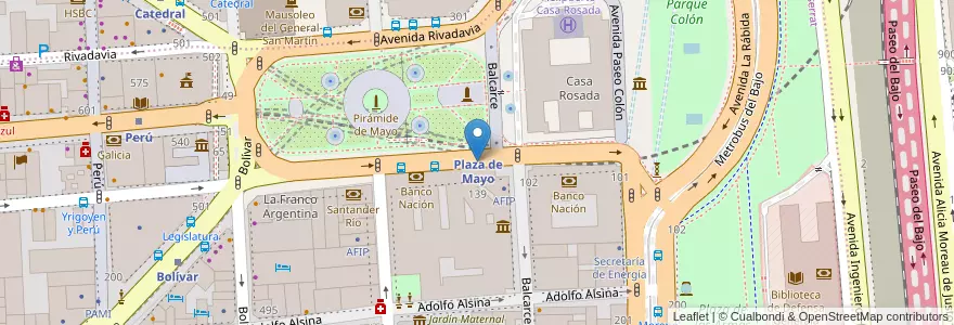 Mapa de ubicacion de 061-Ministerio de Economia en 阿根廷, Ciudad Autónoma De Buenos Aires, Comuna 1, 布宜诺斯艾利斯.