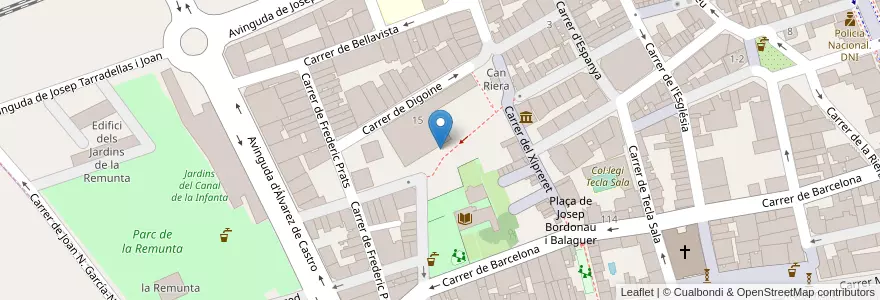 Mapa de ubicacion de 062 Poliesportiu Municipal del Centre en إسبانيا, كتالونيا, برشلونة, بارسلونس, L'Hospitalet De Llobregat.