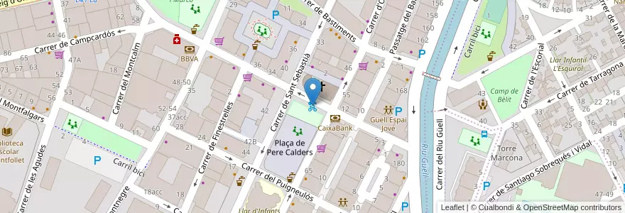 Mapa de ubicacion de 07- Plaça Pere Calders en Espagne, Catalogne, Gérone, Gironais, Gérone.