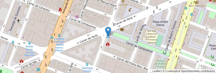 Mapa de ubicacion de 075 Campoamor I en Espagne, Communauté Valencienne, Valence, Comarca De València, Valence.