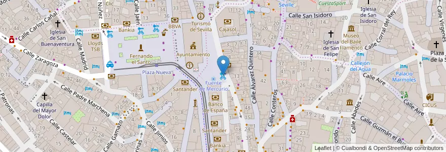 Mapa de ubicacion de 075 Plaza San Francisco en إسبانيا, أندلوسيا, إشبيلية, إشبيلية.