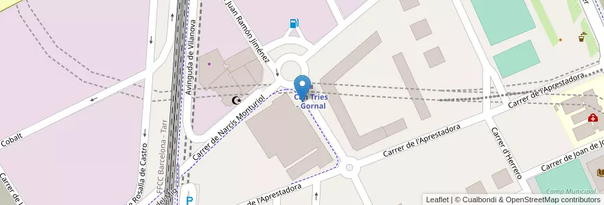 Mapa de ubicacion de 078 Poliesportiu Gornal en Sepanyol, Catalunya, Barcelona, Barcelonès, L'Hospitalet De Llobregat.