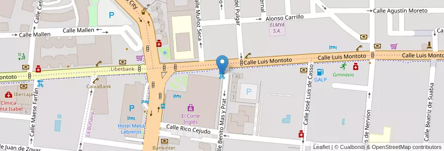 Mapa de ubicacion de 081 Calle Luis Montoto en Espagne, Andalousie, Séville, Séville.