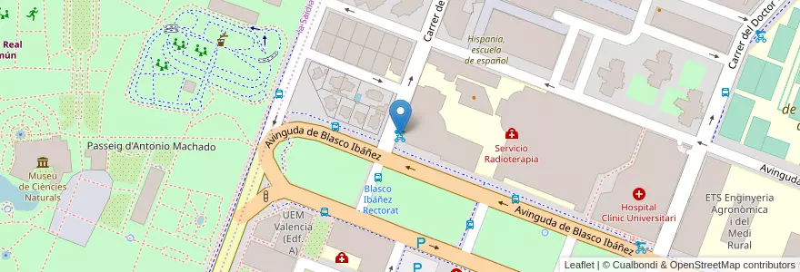 Mapa de ubicacion de 085 Blasco Ibáñez I en スペイン, バレンシア州, València / Valencia, Comarca De València, València.