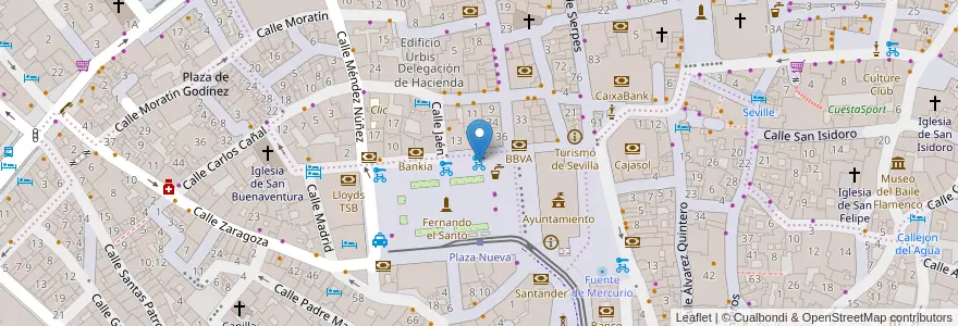 Mapa de ubicacion de 087 Plaza Nueva en Espanha, Andaluzia, Sevilla, Sevilla.