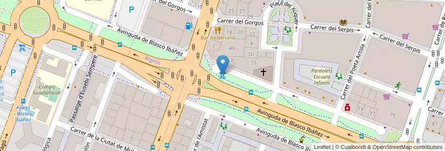 Mapa de ubicacion de 094 Blasco Ibáñez V en スペイン, バレンシア州, València / Valencia, Comarca De València, València.