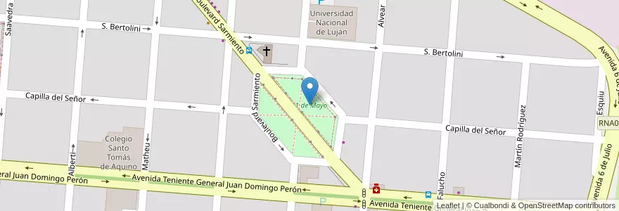 Mapa de ubicacion de 1 de Mayo en Arjantin, Buenos Aires, Partido De Campana.