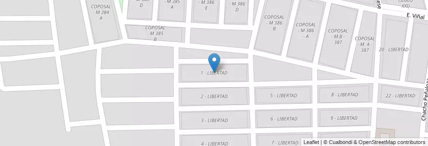 Mapa de ubicacion de 1 - LIBERTAD en Arjantin, Salta, Capital, Municipio De Salta, Salta.