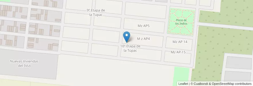 Mapa de ubicacion de 10 ETAPA DE LA TUPAC AMARU en Arjantin, Jujuy, Departamento Doctor Manuel Belgrano, Municipio De San Salvador De Jujuy, Alto Comedero.