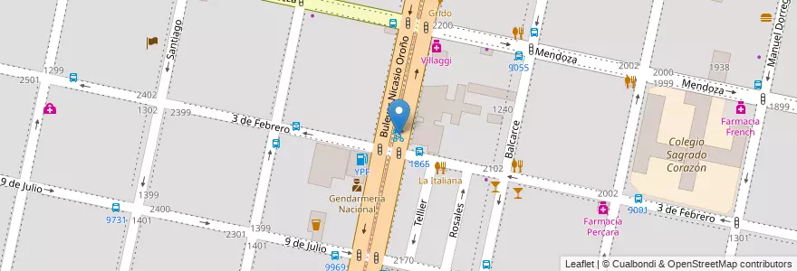 Mapa de ubicacion de 10 - Facultad de Ciencias Económicas en 阿根廷, Santa Fe, Departamento Rosario, Municipio De Rosario, 罗萨里奥.