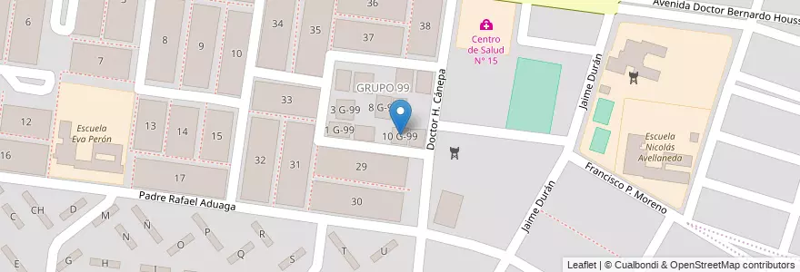 Mapa de ubicacion de 10 G-99 en アルゼンチン, サルタ州, Capital, Municipio De Salta, Salta.