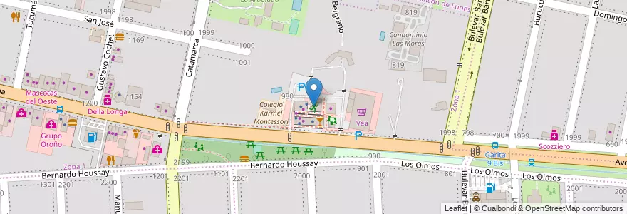 Mapa de ubicacion de 100% Fit en الأرجنتين, سانتا في, Departamento Rosario, Municipio De Funes, Funes.