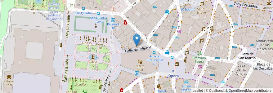 Mapa de ubicacion de 100 Montaditos en Spanien, Autonome Gemeinschaft Madrid, Autonome Gemeinschaft Madrid, Área Metropolitana De Madrid Y Corredor Del Henares, Madrid.