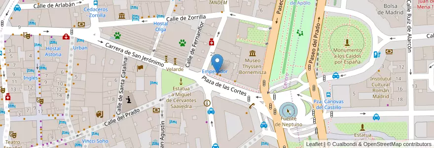 Mapa de ubicacion de 100 montaditos en Испания, Мадрид, Мадрид, Área Metropolitana De Madrid Y Corredor Del Henares, Мадрид.