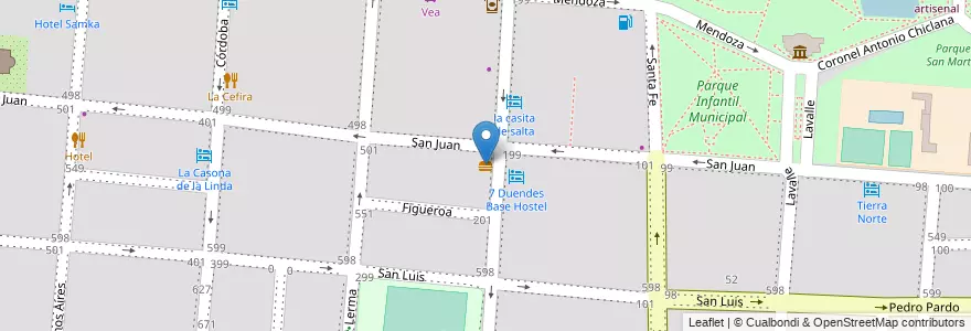 Mapa de ubicacion de 100% Sabroso en 阿根廷, Salta, Capital, Municipio De Salta, Salta.