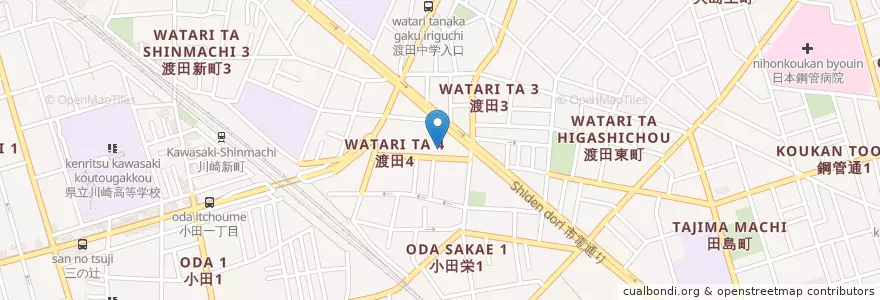Mapa de ubicacion de 小料理 荒井 en Giappone, Prefettura Di Kanagawa, 川崎市, 川崎区.